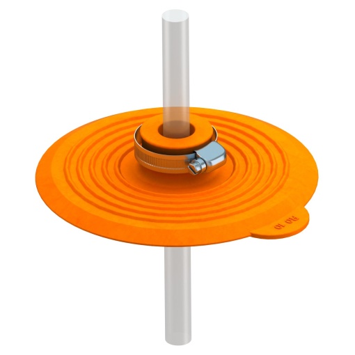 Colar de selagem para cabo de terras 10mm RD10 Elastómero termoplástico cor-de-laranja pastel RAL 2003