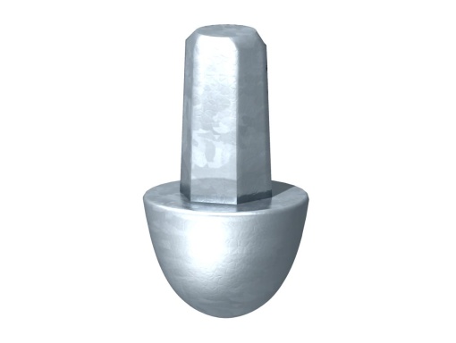 Ponteira para elétrodos de terra OMEX 20mm cast steel galvanizado por imersão a quente após maquinação