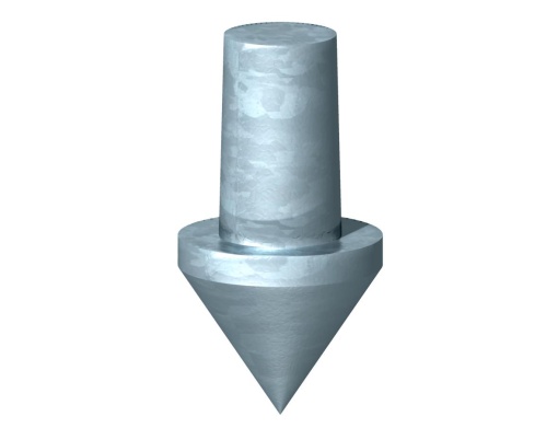 Ponteira para elétrodos de terra 20mm cast steel galvanizado por imersão a quente após maquinação