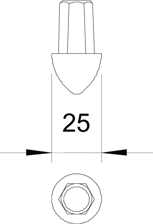 Ponteira para elétrodos de terra OMEX 25mm Aço fundido Galvanizado por imersão a quente após maquinação