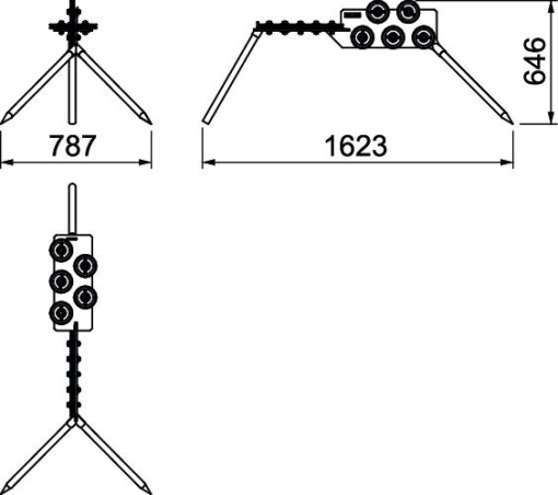 Máquina de endireitar cabo 1623x787x646 Aço