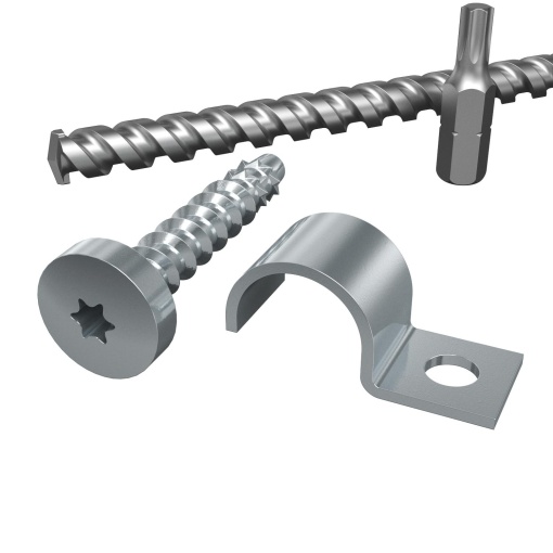 Clips installation set with bolt tie and accessories Aço eletrozincado