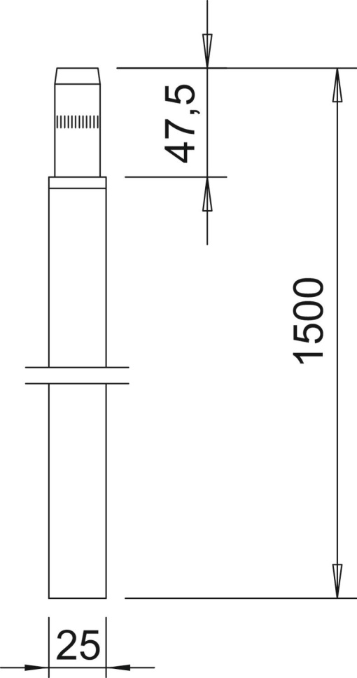 Elétrodo de terra LightEarth 1,5m Aço inoxidável A4 1.4404