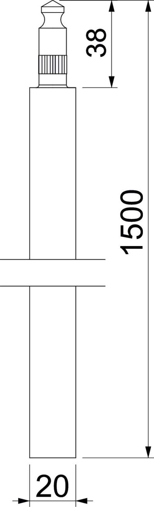 Elétrodo de terra 1,5m Aço inoxidável A4 1.4401