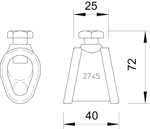 Abraçadeira para OMEX 218219 20mm Latão cobreado
