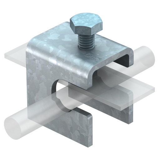 Ligador de terra VARIO para armadura 8-14mm 50x40x70 Aço galvanizado por imersão a quente após maquinação