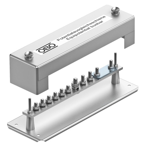 Barra equipotencial 348mm Aço galvanizado a quente por centrifugação