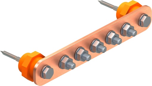 Barra equipotencial BigBar  10 conexões 10xM10 Cobre