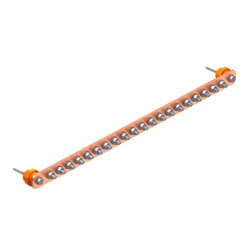 Barra equipotencial BigBar  20 Ligações 20xM10 Cobre