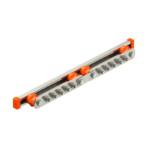 Barra equipotencial BigBar  5 5 conexões VA 55 x M10 Aço inoxidável, livre de ferrugem A2 1.4301