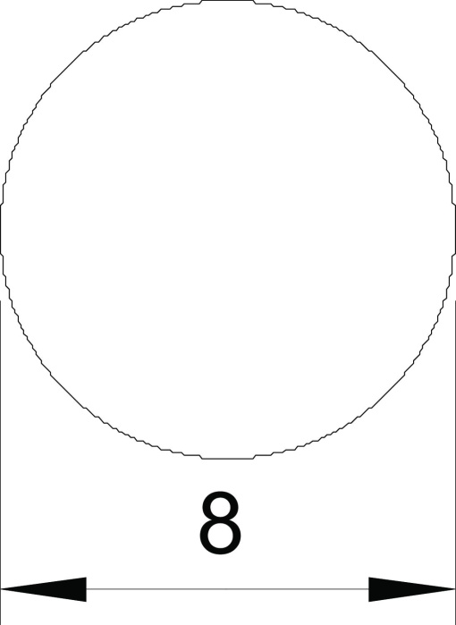 Cabo de terras Rolo 50kg 8mm Aço inoxidável A4 1.45711.4404