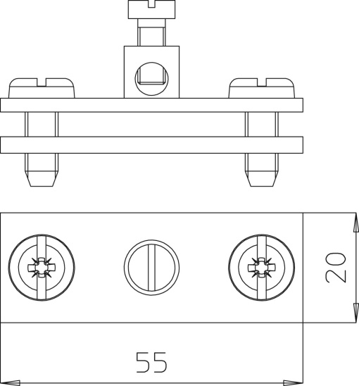 Abraçadeira de terra 55mm Aço eletrozincado
