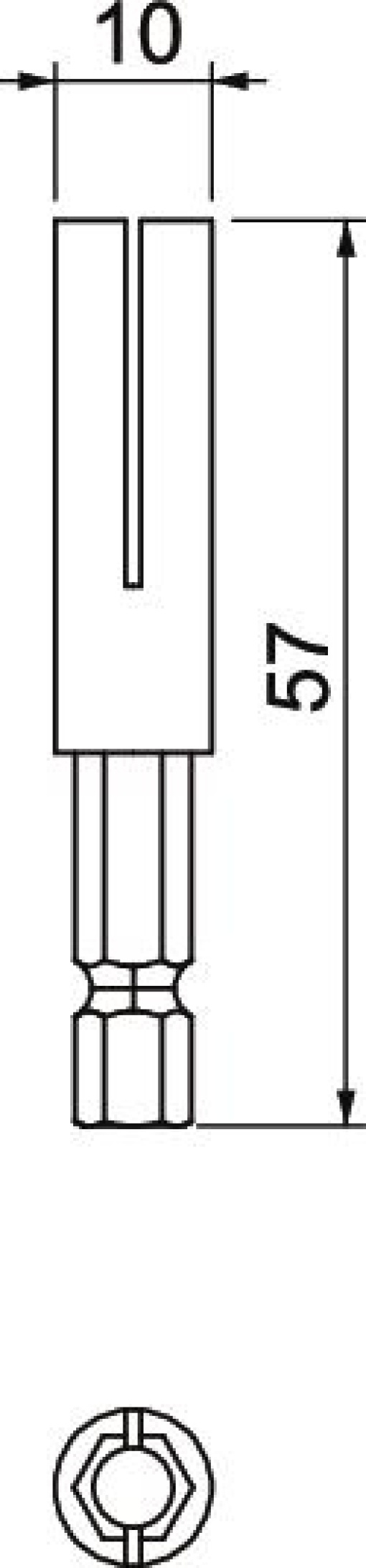 Tensioner bit for earth piping clamps 25mm