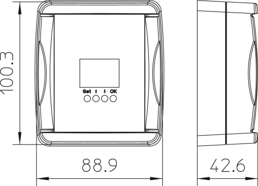 Contador de descargas com data e hora 140x89x43 Plástico