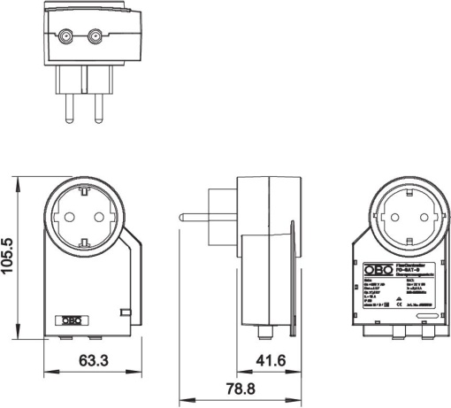 Proteção fina para SAT 230V branco puro RAL 9010