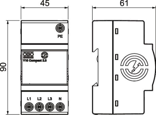 Descarregador sobretensões V10 Compact 2.0 255V