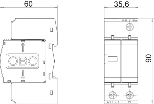 Descarregador sobretensões V10 versão unipolar com NPE 280V
