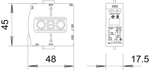 Descarregador combinado V50 Módulo de substituição 280V
