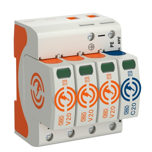 Descarregador sobretensões V20 3 polos com NPE 280V