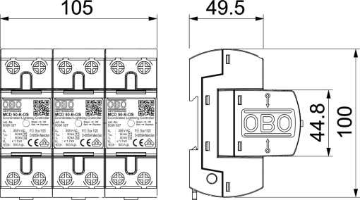 Descarregador combinado Kit com sinalização visual 255V