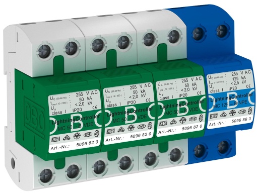 Descarregador de sobretensões Conjunto para redes TT e TNS 255V
