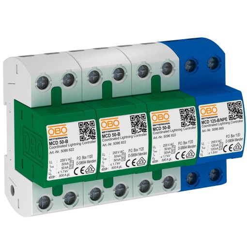 Descarregador combinado Conjunto para redes TT e TNS 255V
