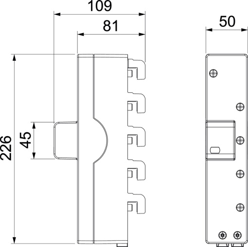 Descarregador de sobretensões três polos com NPE 255V