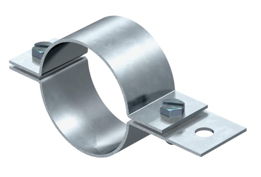 Abraçadeira para tubos 1 12" Aço galvanizado por imersão a quente após maquinação