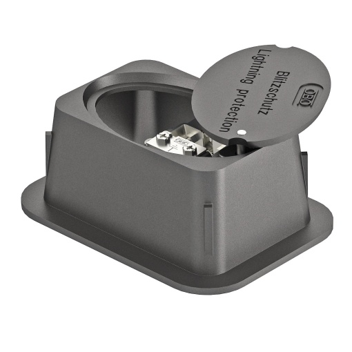 Caixa teste para pontos teste no pavimento 227x155x115 Ferro fundido preto