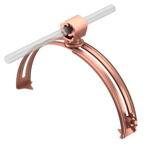 Abraçadeira de telhado para telhas de cumeeira 8mm Cobre
