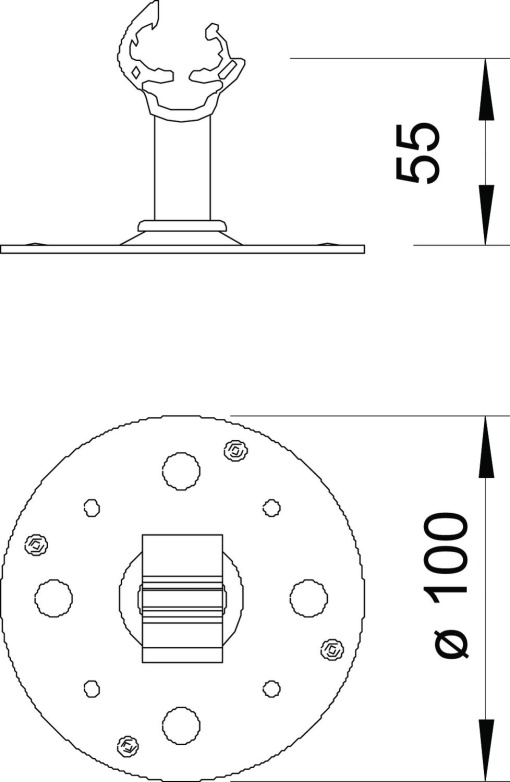 Abraçadeira de telhado 55mm Poliamida