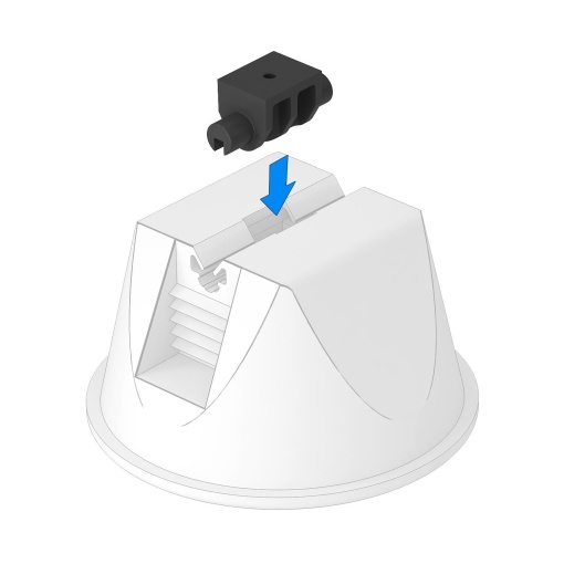 Adaptador abraçadeira telhado universal Ø4mm Polipropileno preto