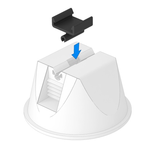 Adaptador abraçadeira telhado para fita 30x3,5 Polipropileno preto