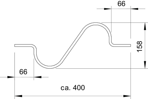 Junta de expansão 405x160x8 Alumínio