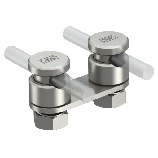 Conector para dois cabos de terras 8-10mm Aço inoxidável, livre de ferrugem A2 1.4301