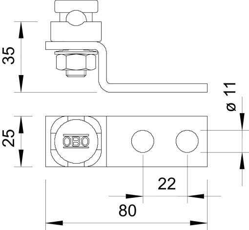 Terminal com conector 8-10mm Aço galvanizado a quente por centrifugação