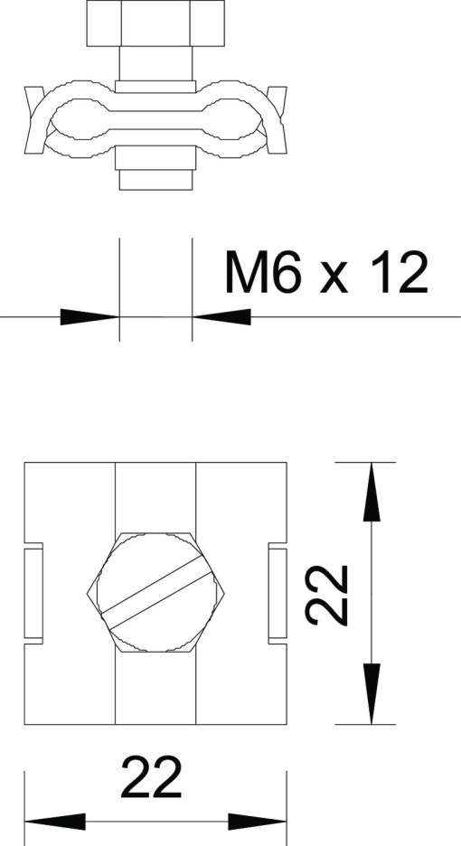 Cerra cabos 3-6mm Aço eletrozincado