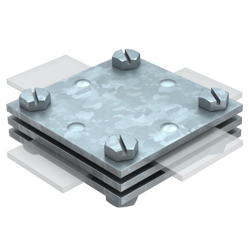 Cruzeta 40mm Aço galvanizado por imersão a quente após maquinação