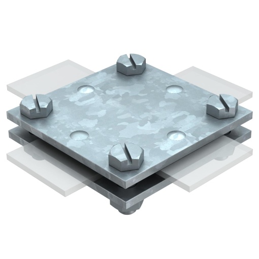 Cruzeta sem placa intermédia 30mm Aço galvanizado por imersão a quente após maquinação