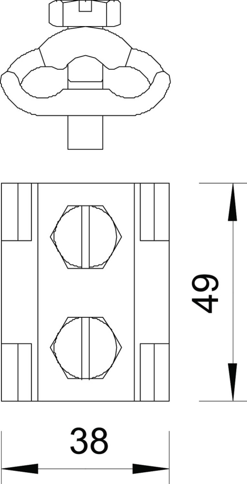 Ligador paralelo 8-10mm Aço fundido zinco  revestido a níquel