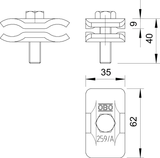 Ligador paralelo 10-20mm Aço