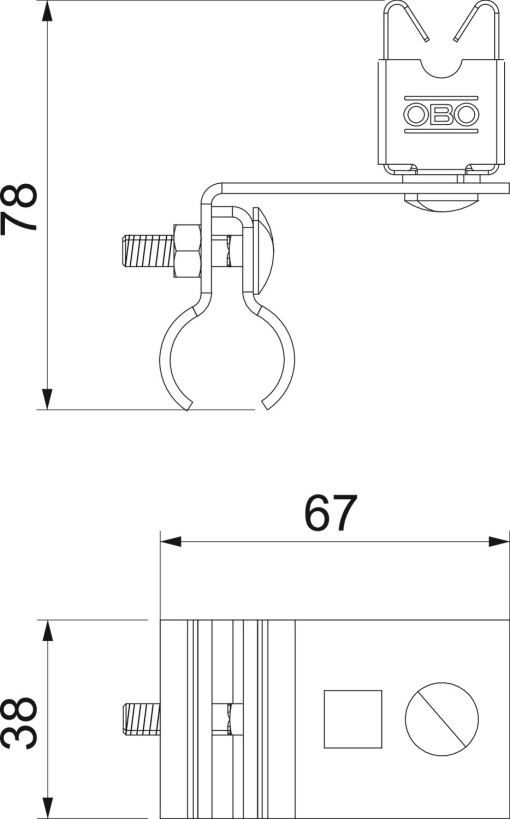 Ligador para telhados costura redonda 8mm Aço inoxidável, livre de ferrugem A2 1.4301