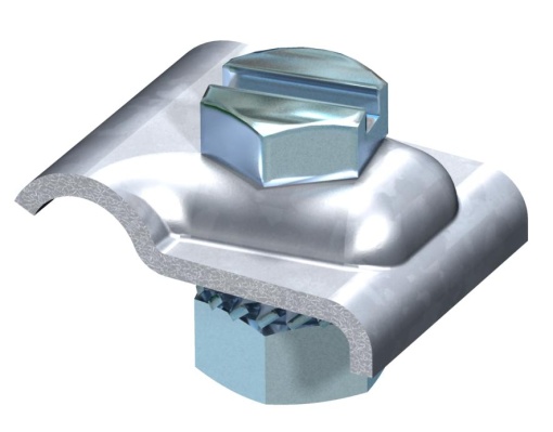 Ligador com parafuso M8x25mm Aço galvanizado por imersão a quente após maquinação