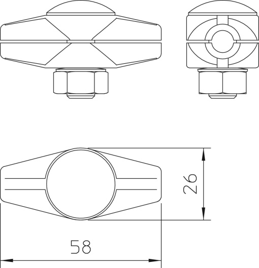 União reta 8mm Zinco fundido sobre pressão eletrozincado