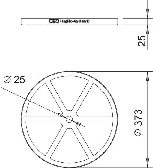 Suporte para Base sem fixação para FangFix 16kg Polipropileno preto