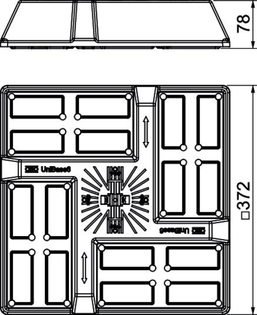 Universal base Ballasting, stones up to 6 cm 