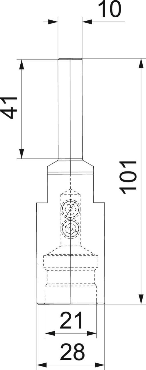 Connection element for isCon Basic  Pro Ø20mm Aço inoxidável, livre de ferrugem 1.4301 A2 1.4301