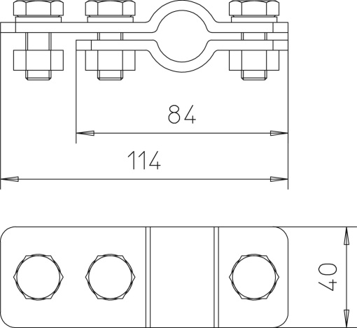 Ligador para cabo isCon Ø17-25mm Aço inoxidável, livre de ferrugem A2 1.4301