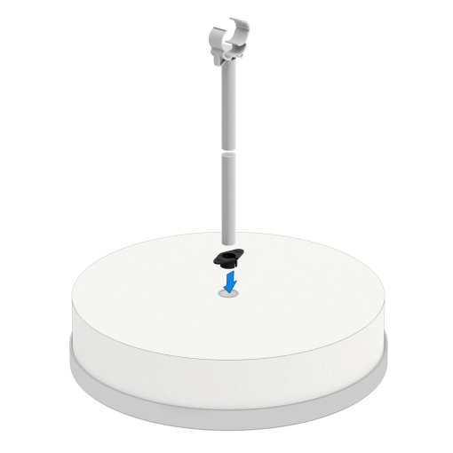 Espaçador para sistema FangFix 1000mm Plástico reforçado com fibra de vidro cinzento claro