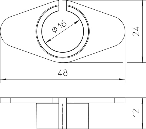 Manga redutora para sistema FangFix 16mm Poliamida preto
